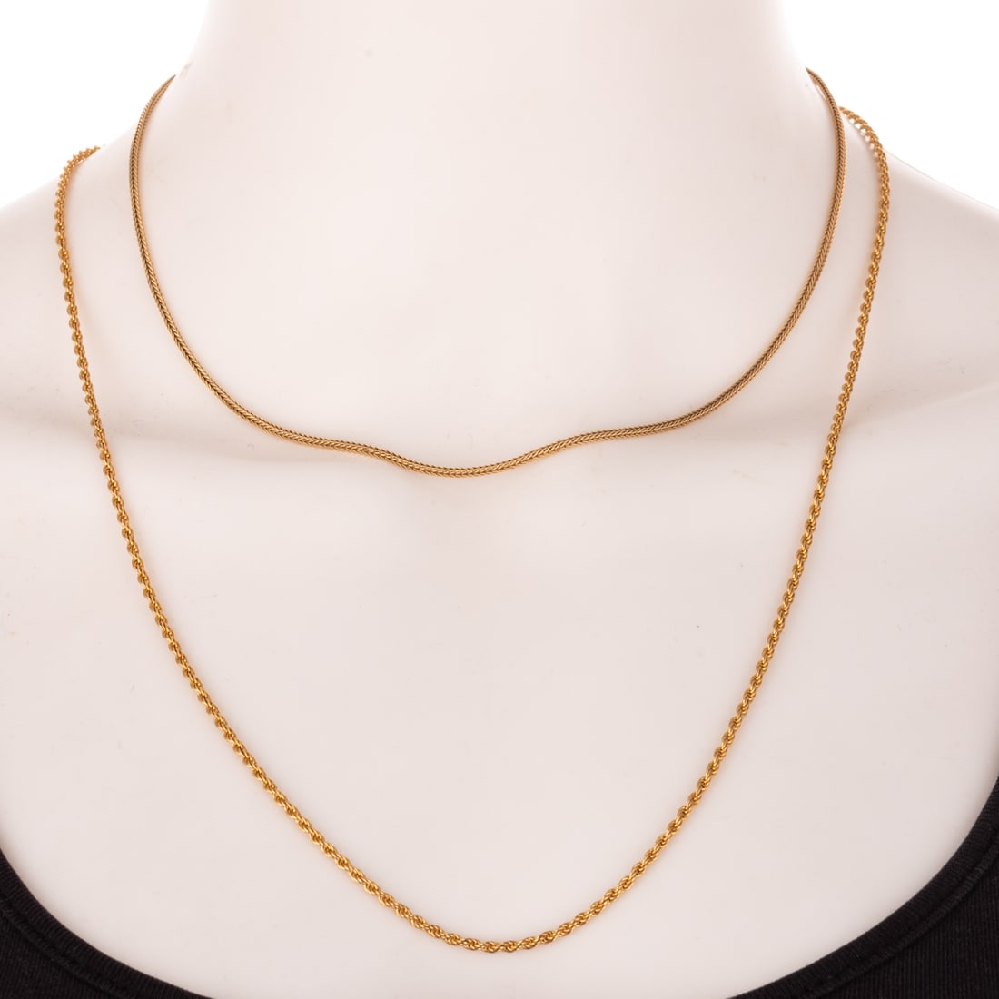 Two Herringbone & Rope Chains in 14K (1 of 3)