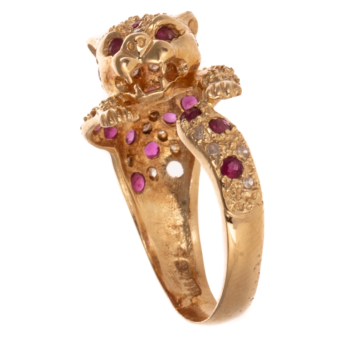 A Ruby Cheetah Ring in 14K - 2