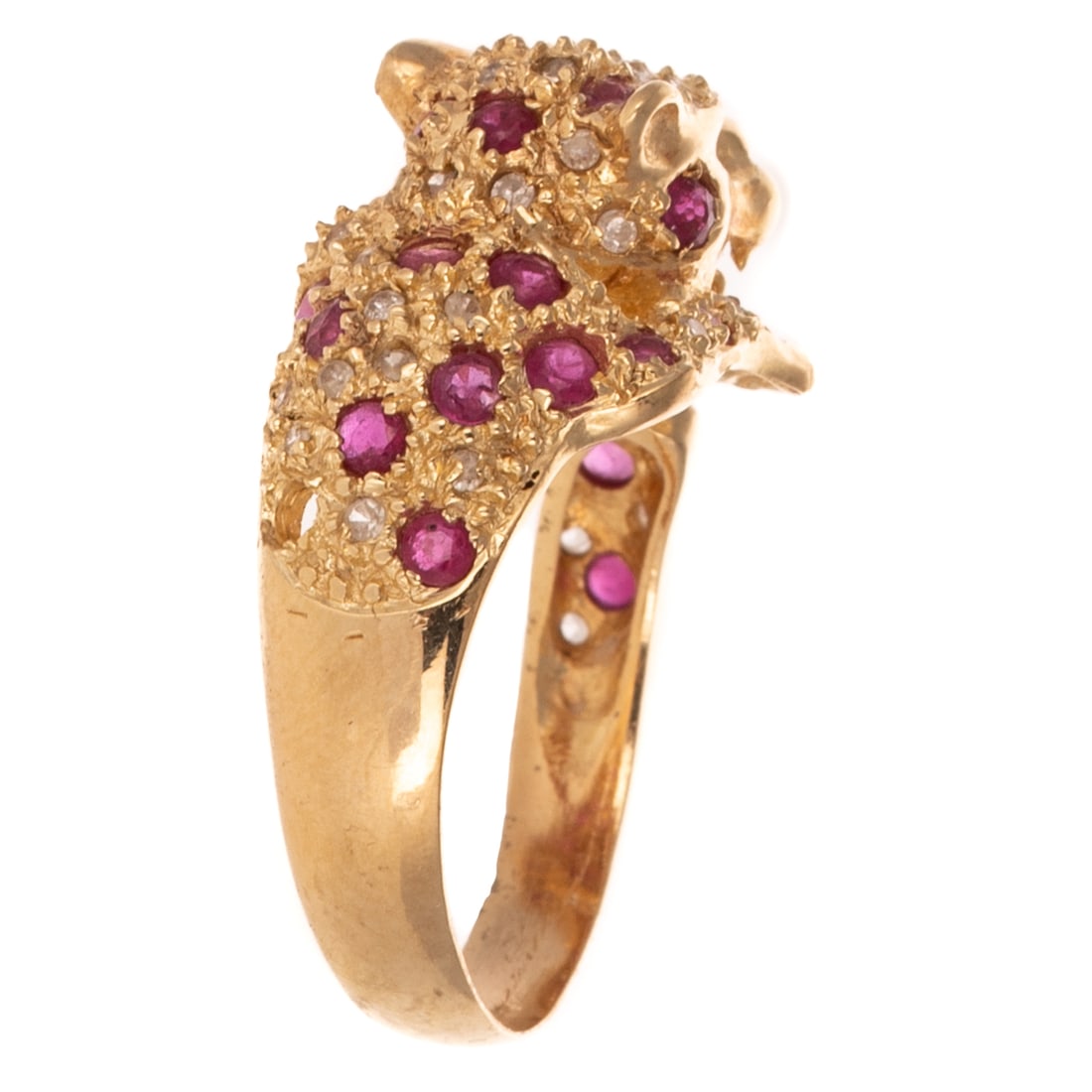 A Ruby Cheetah Ring in 14K - 3