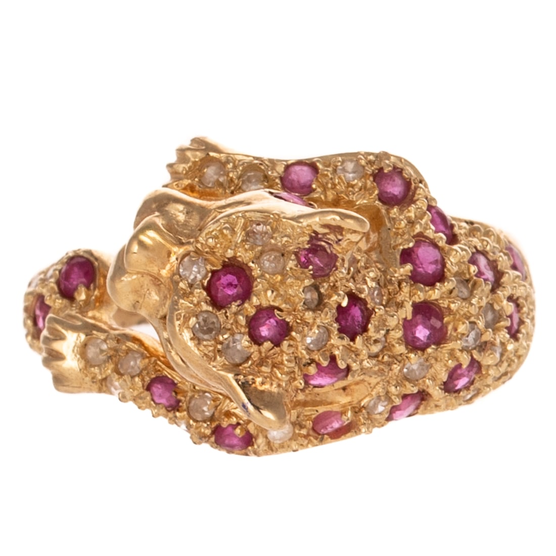 A Ruby Cheetah Ring in 14K - 4