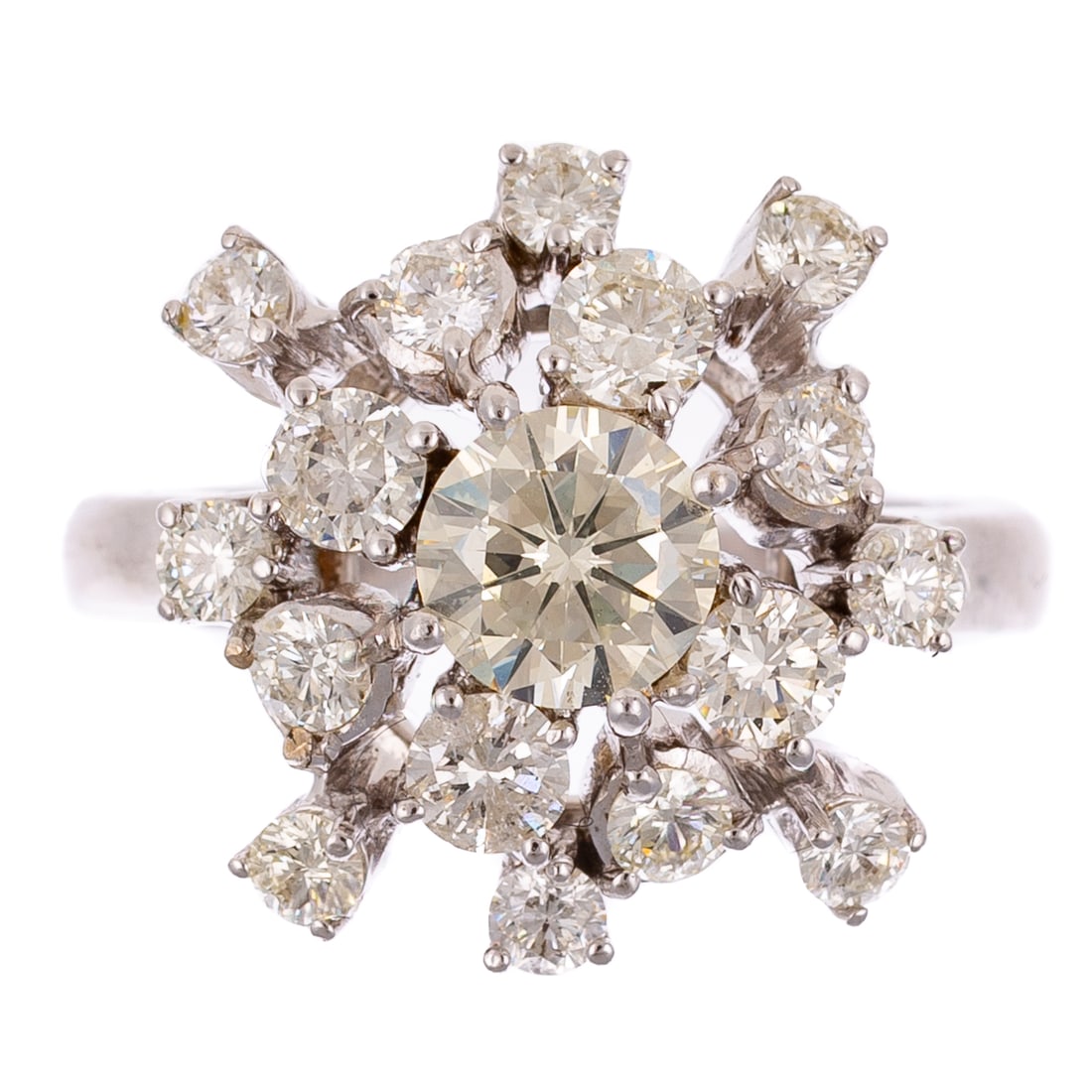 A 2.10 ctw Diamond Cluster Ring in 14K (1 of 5)
