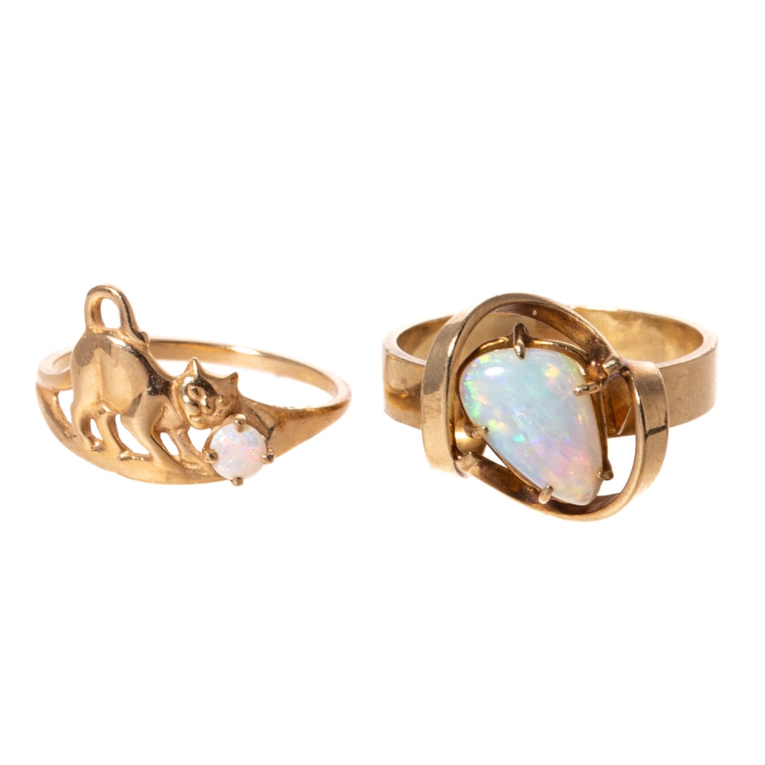 Two Opal Rings in 14K & 9K (1 of 3)