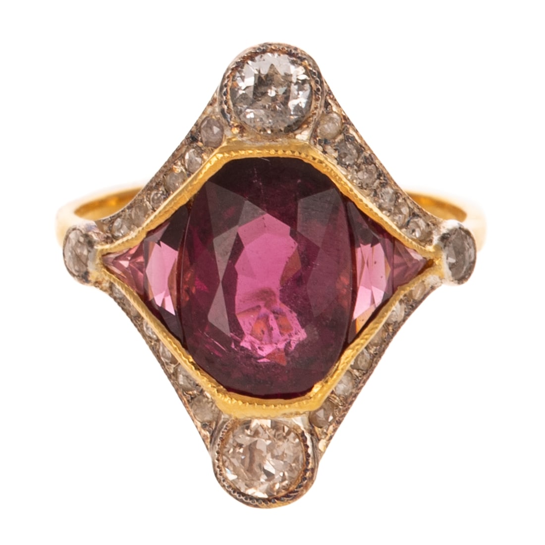 A Pink Tourmaline & Diamond Ring (1 of 5)