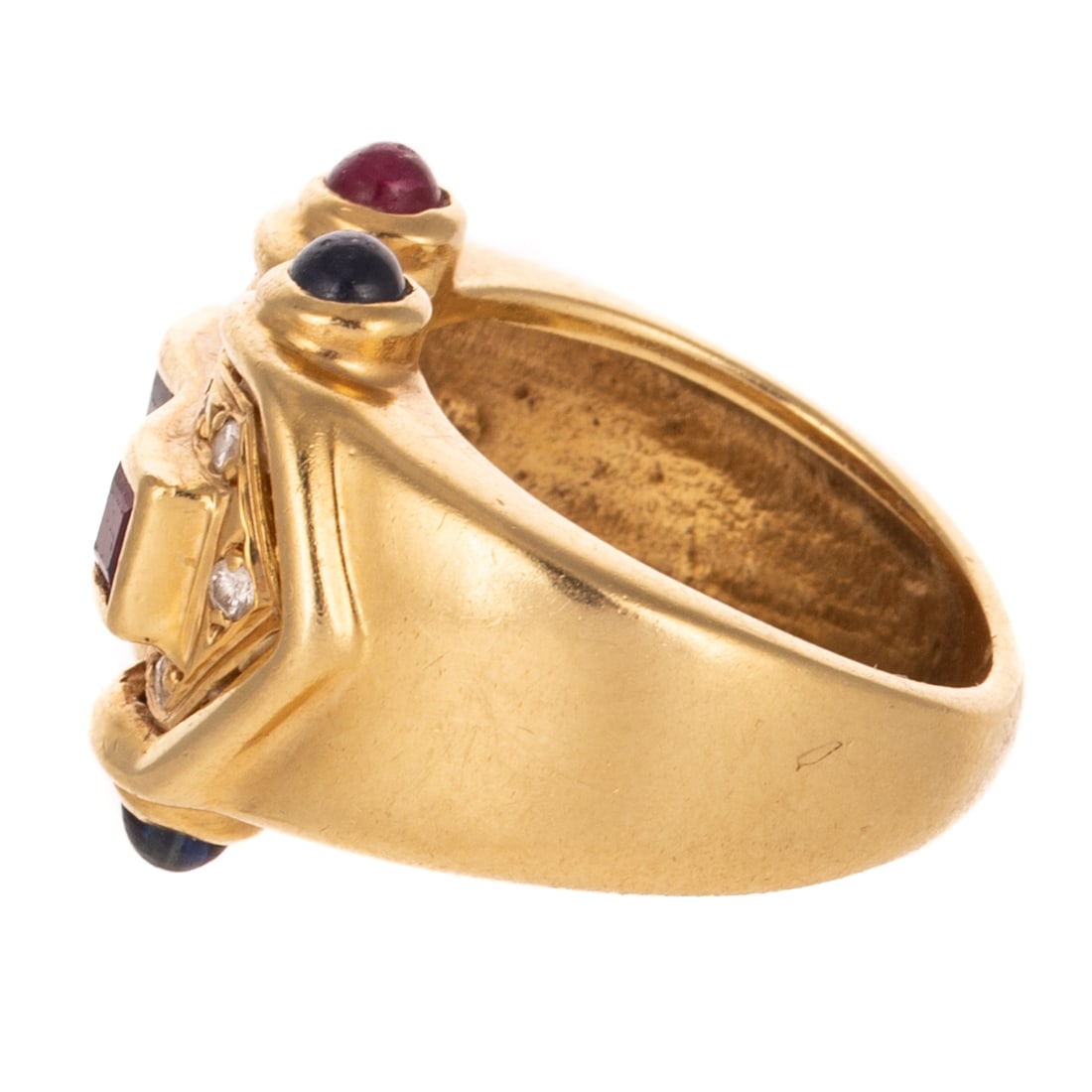 A Ruby, Sapphire & Diamond Ring in 18K - 2