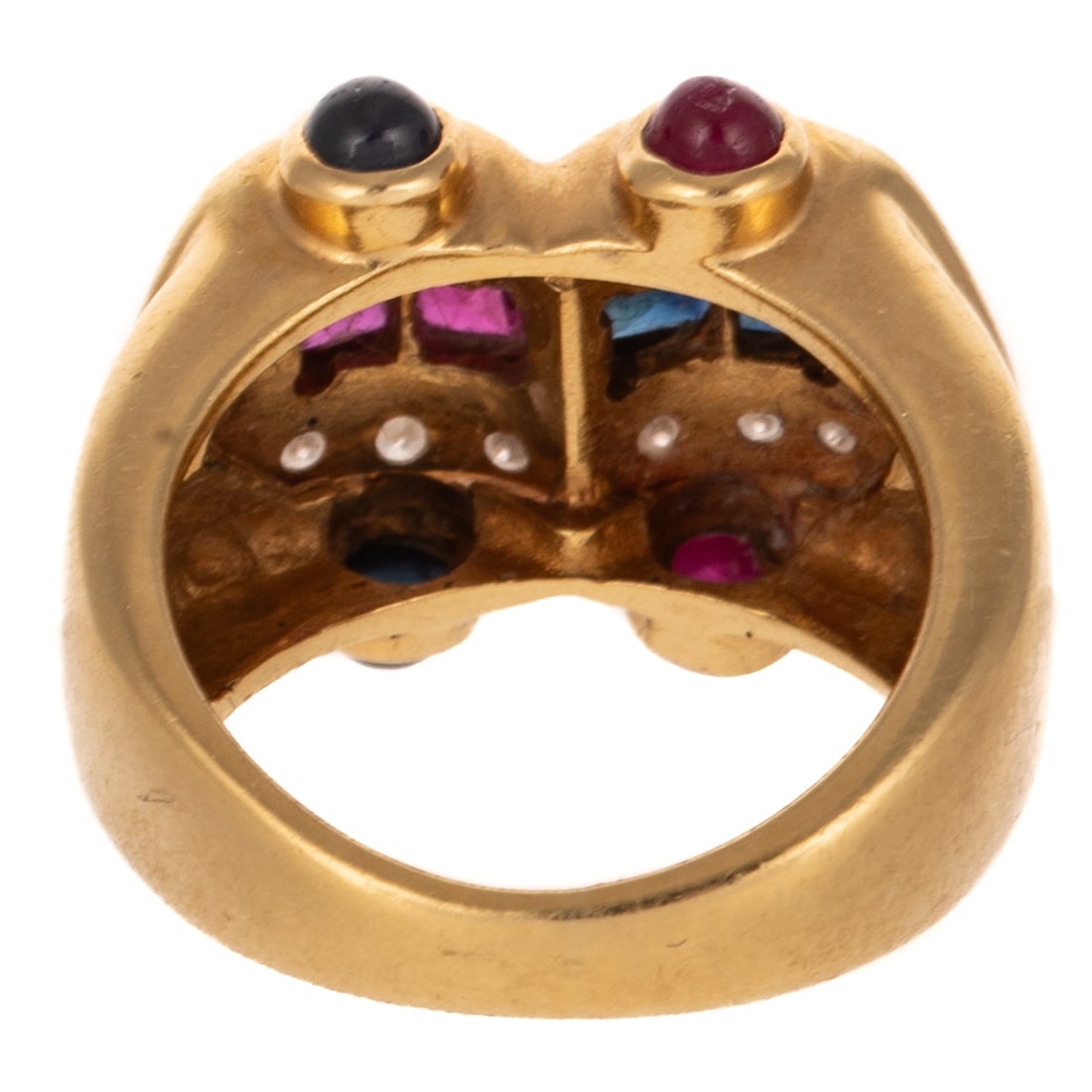 A Ruby, Sapphire & Diamond Ring in 18K - 4