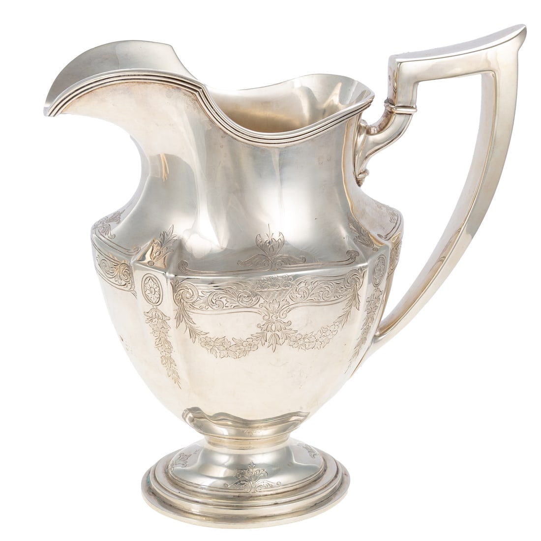 Gorham Sterling "Plymouth-Engraved" Water Pitcher (1 of 5)