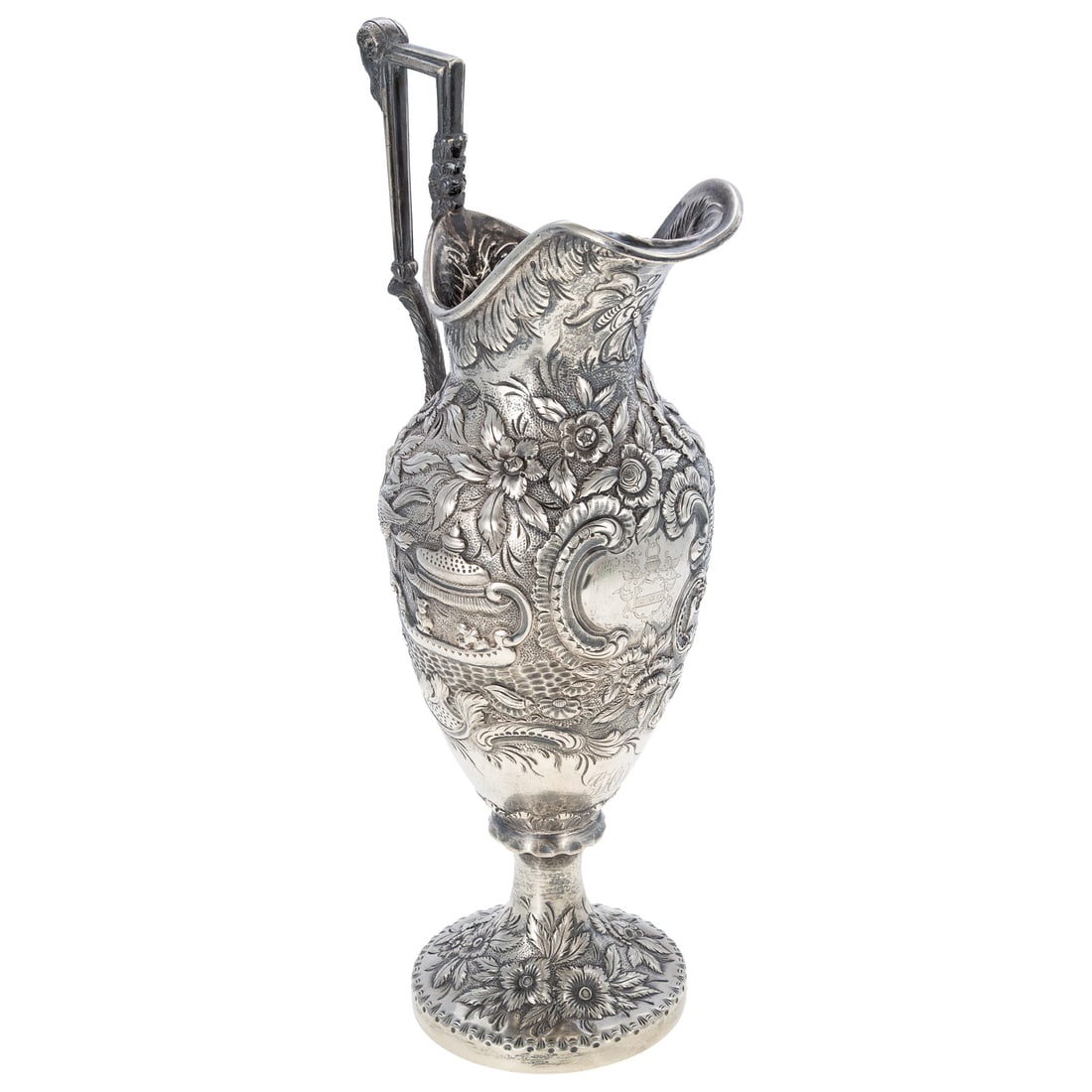 Samuel Kirk Coin Silver Repousse Milk Jug (1 of 4)