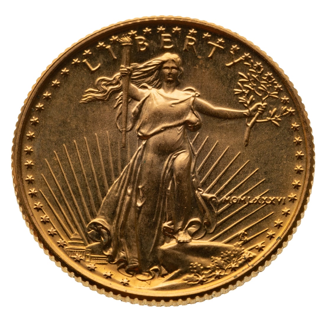 1986 1/4 Oz $10 Gold American Eagle: $25 version, 1986 was the first year of Gold American Eagle production. Passed Sigma Test