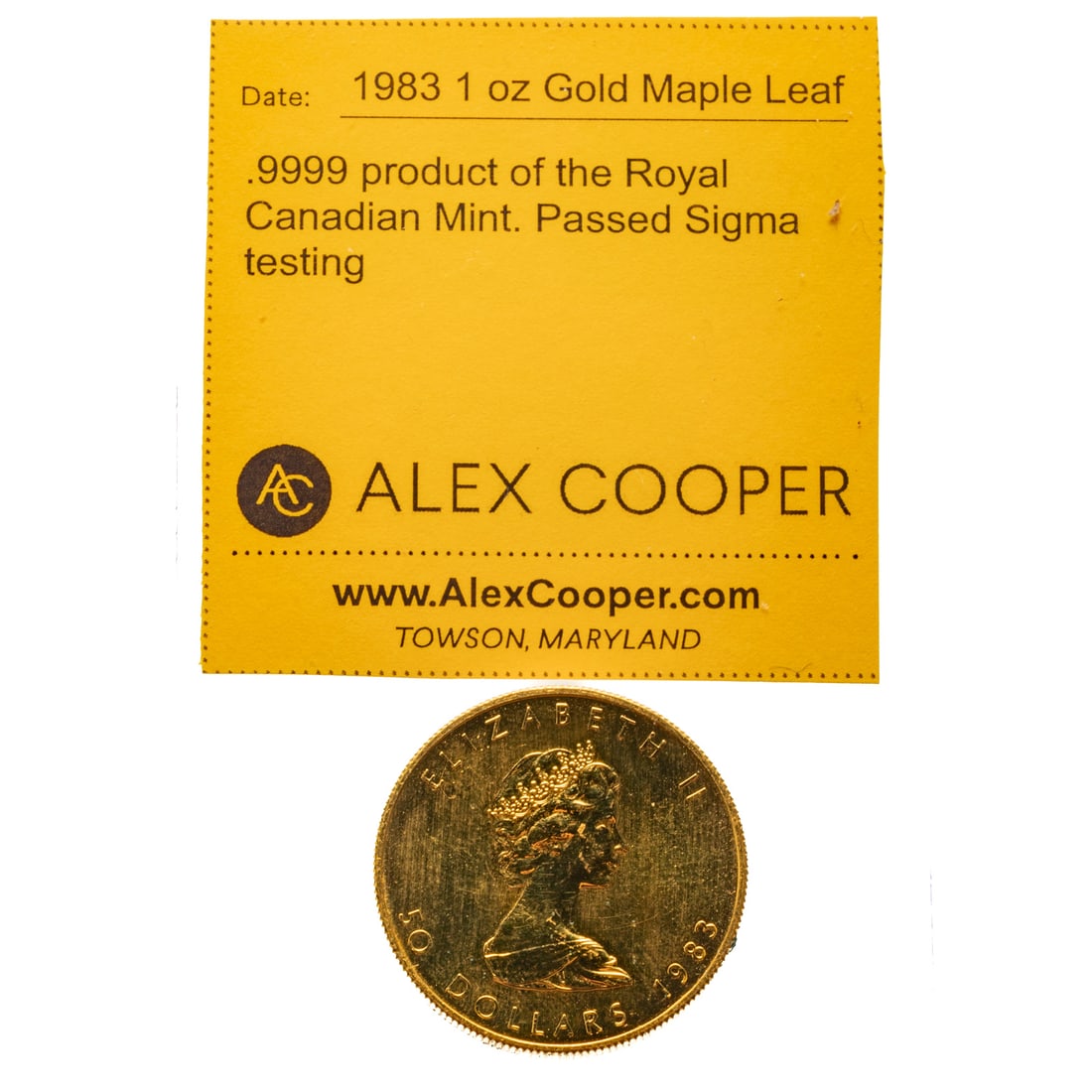 1983 1 oz Gold Maple Leaf - 3