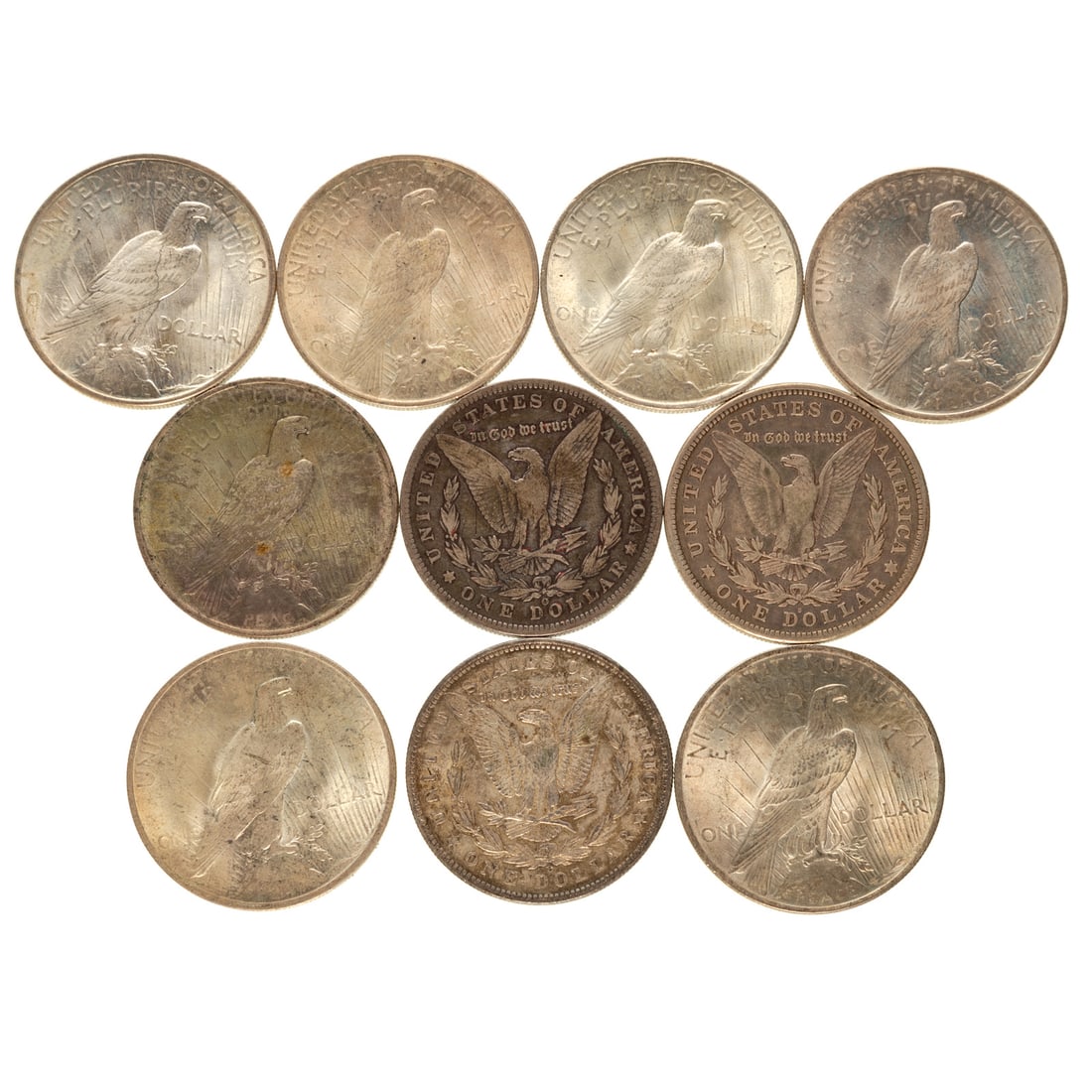 10 U.S. Silver Dollars - 2