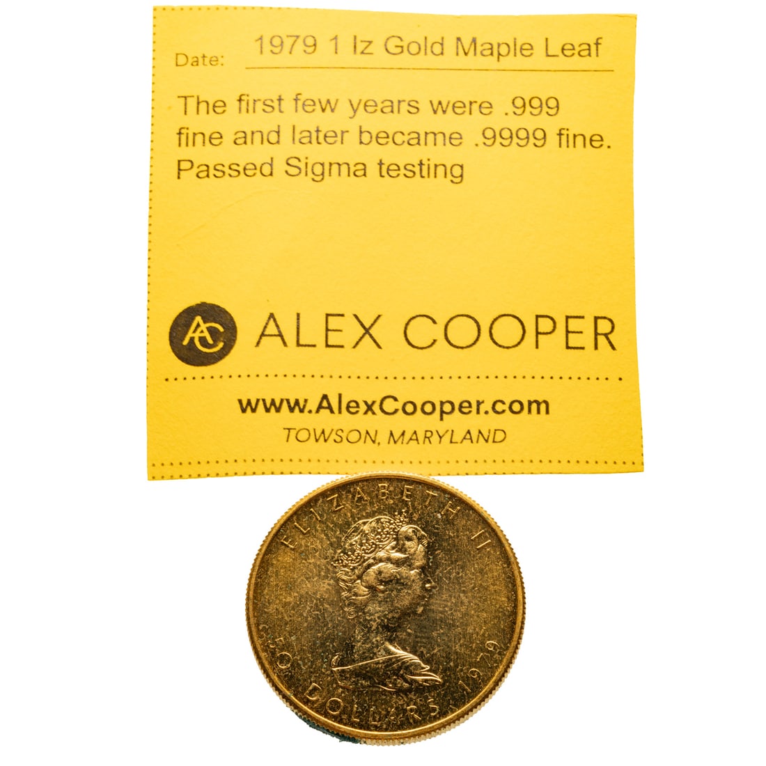 1979 1 oz Gold Maple Leaf - 3