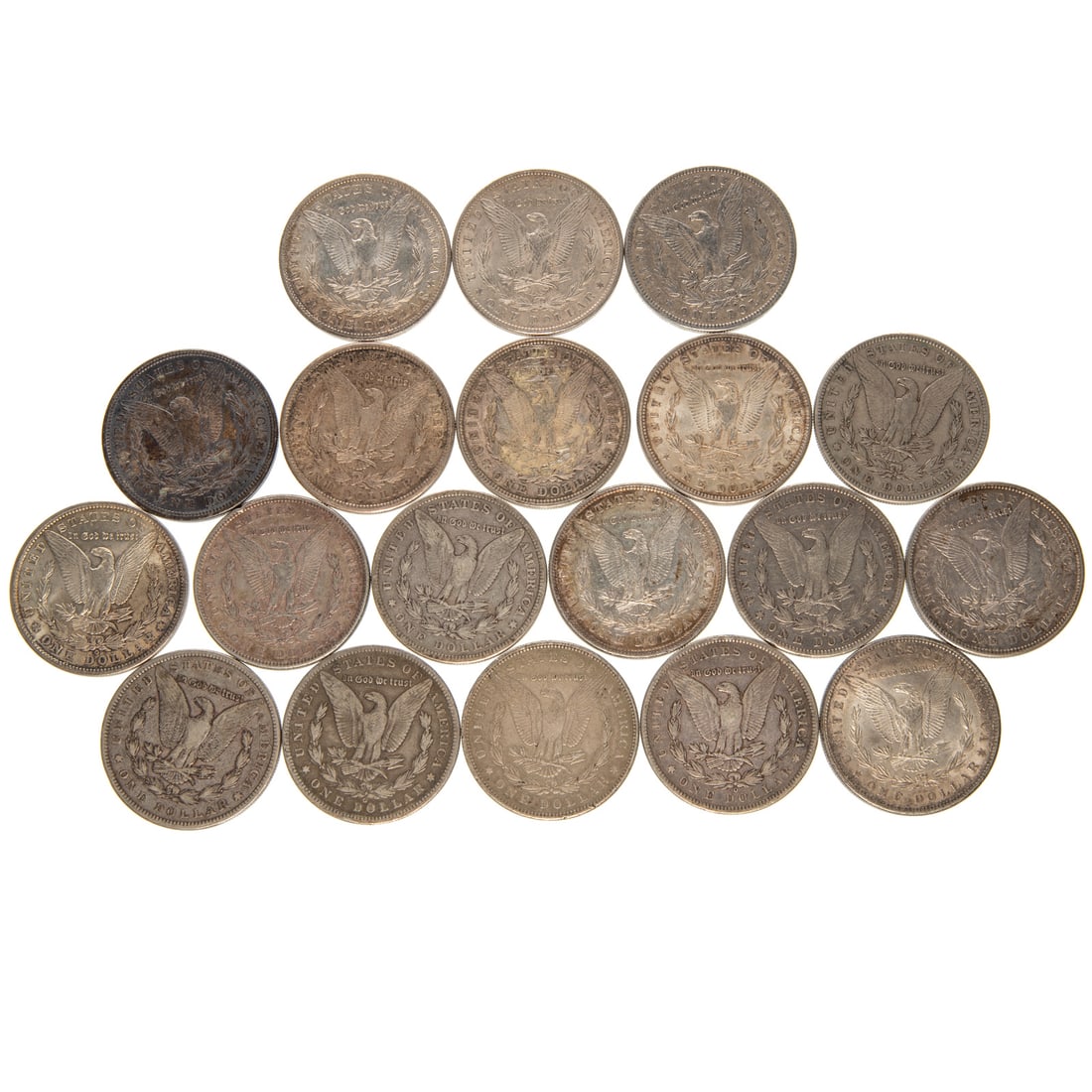 19 Different Morgan Silver Dollars - 2