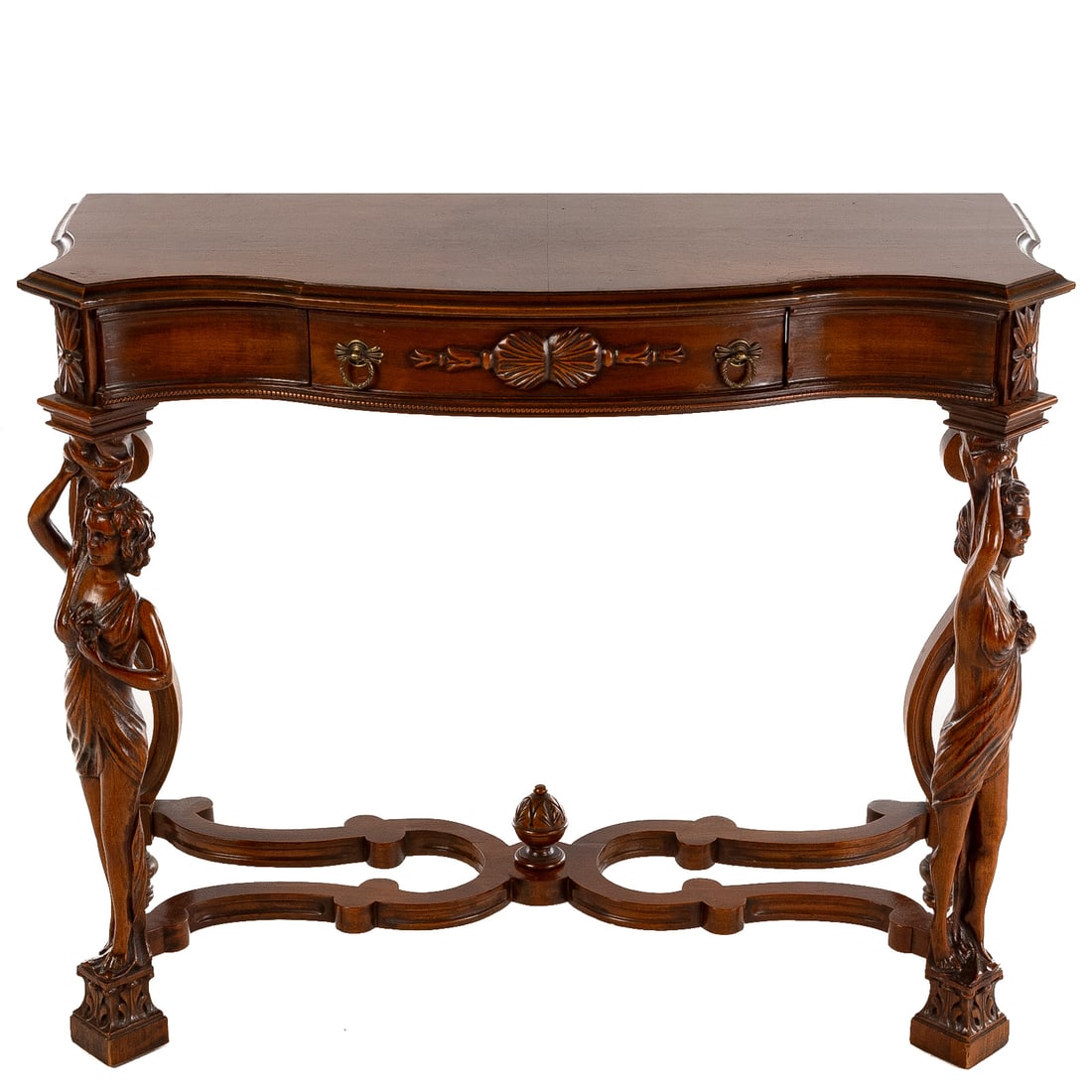 Baroque Style Carved Walnut Console Table (1 of 5)