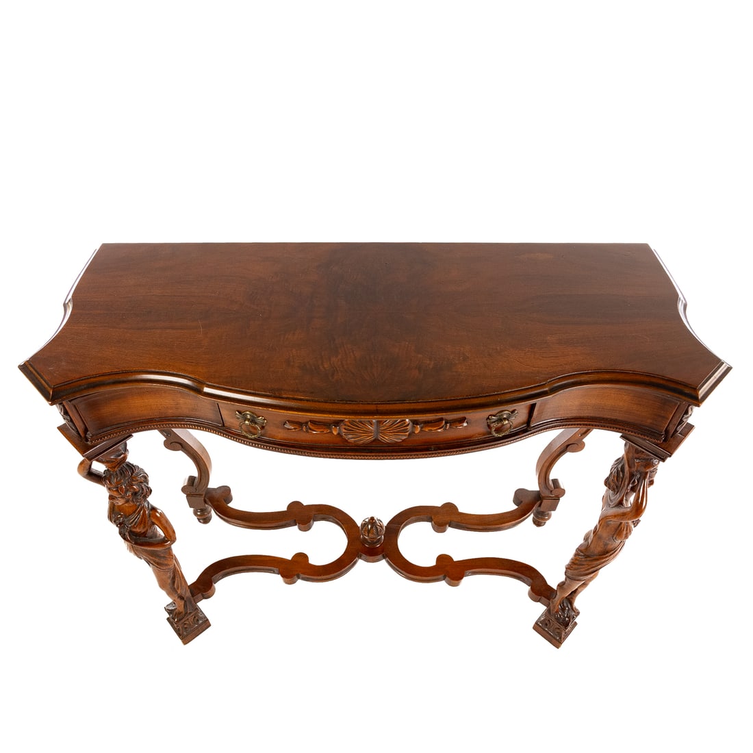 Baroque Style Carved Walnut Console Table - 2