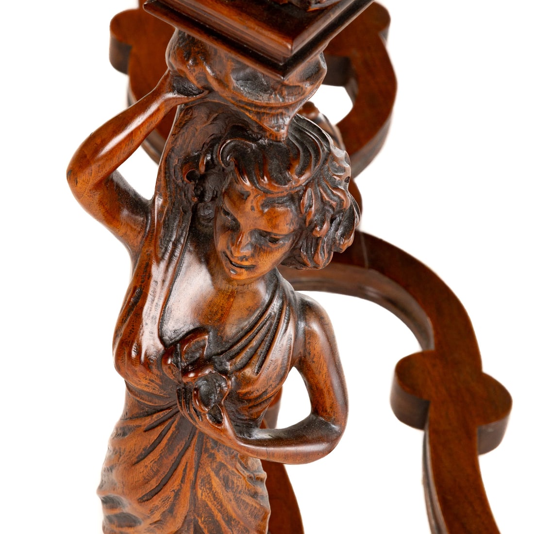 Baroque Style Carved Walnut Console Table - 4
