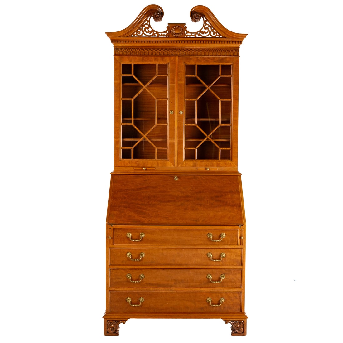 George III Style Mahogany Secretary Book Case (1 of 8)