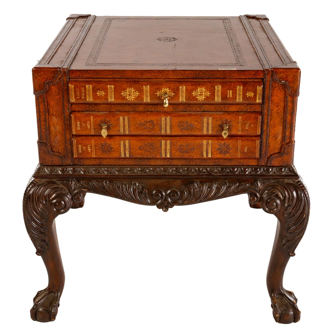 Maitland Smith Leather Top Games Table (1 of 7)