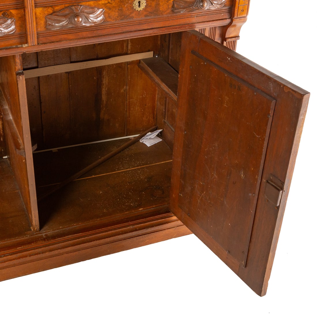 Victorian Walnut Marble Top Server - 4