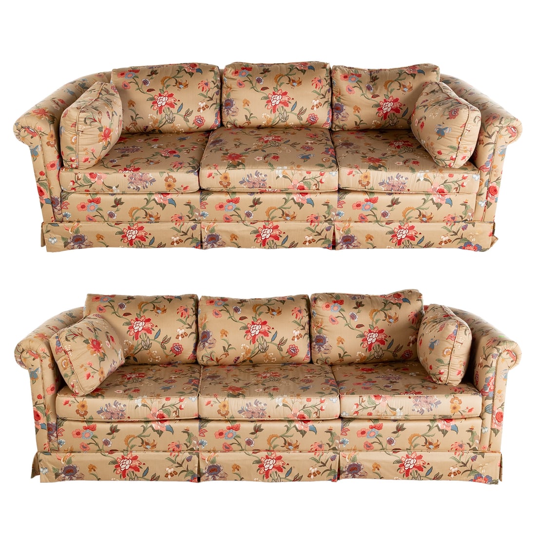 A Pair of Custom Floral Upholstered Sofas (1 of 5)