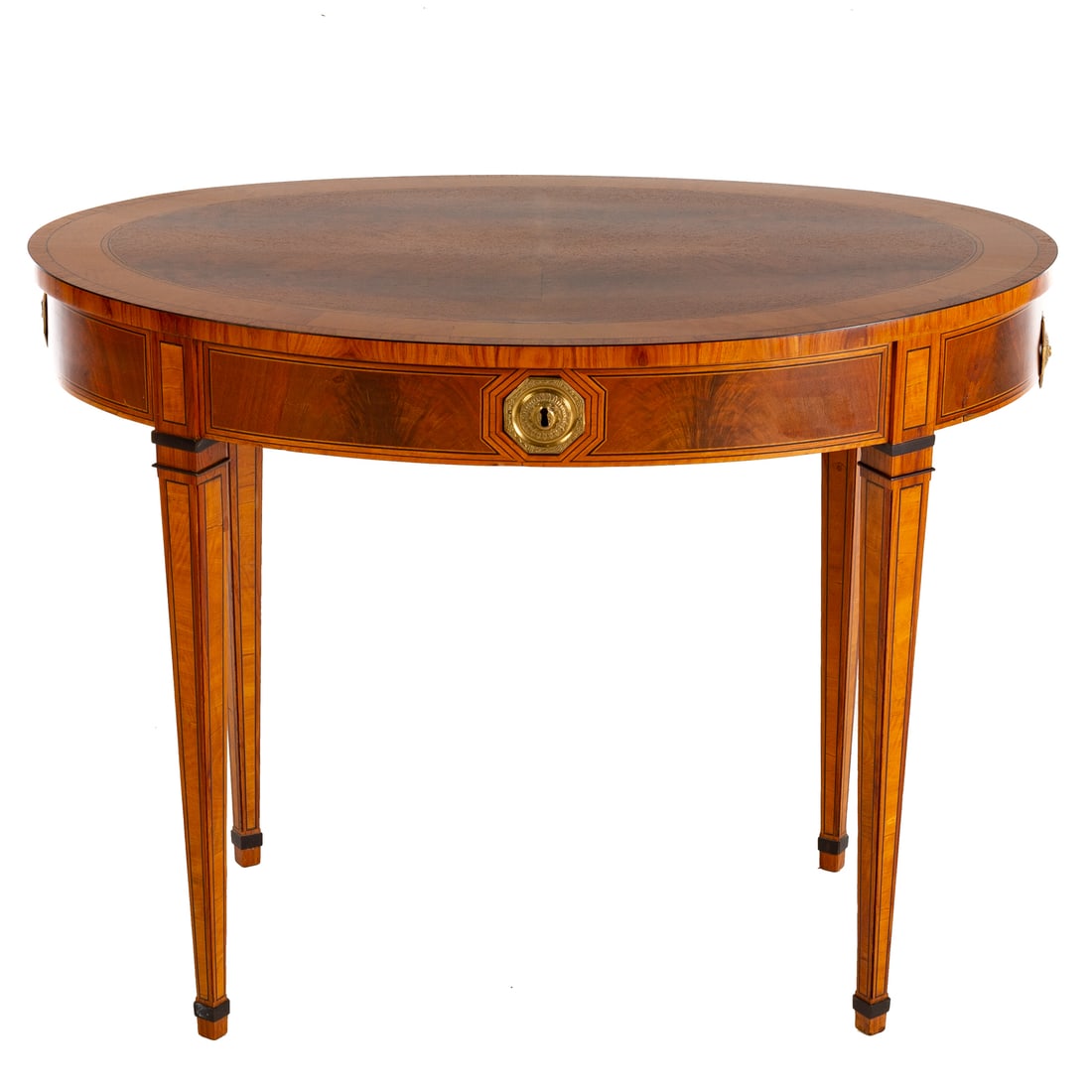 George III Style Mahogany Inlaid Center Table (1 of 5)