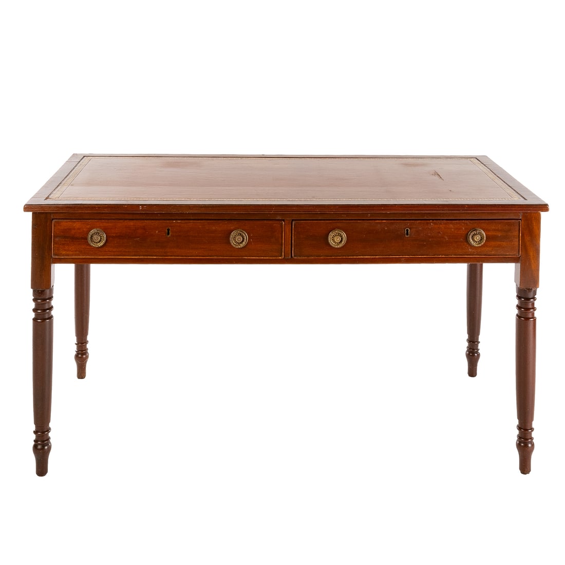 American Classical Style Leather Top Writing Desk (1 of 5)