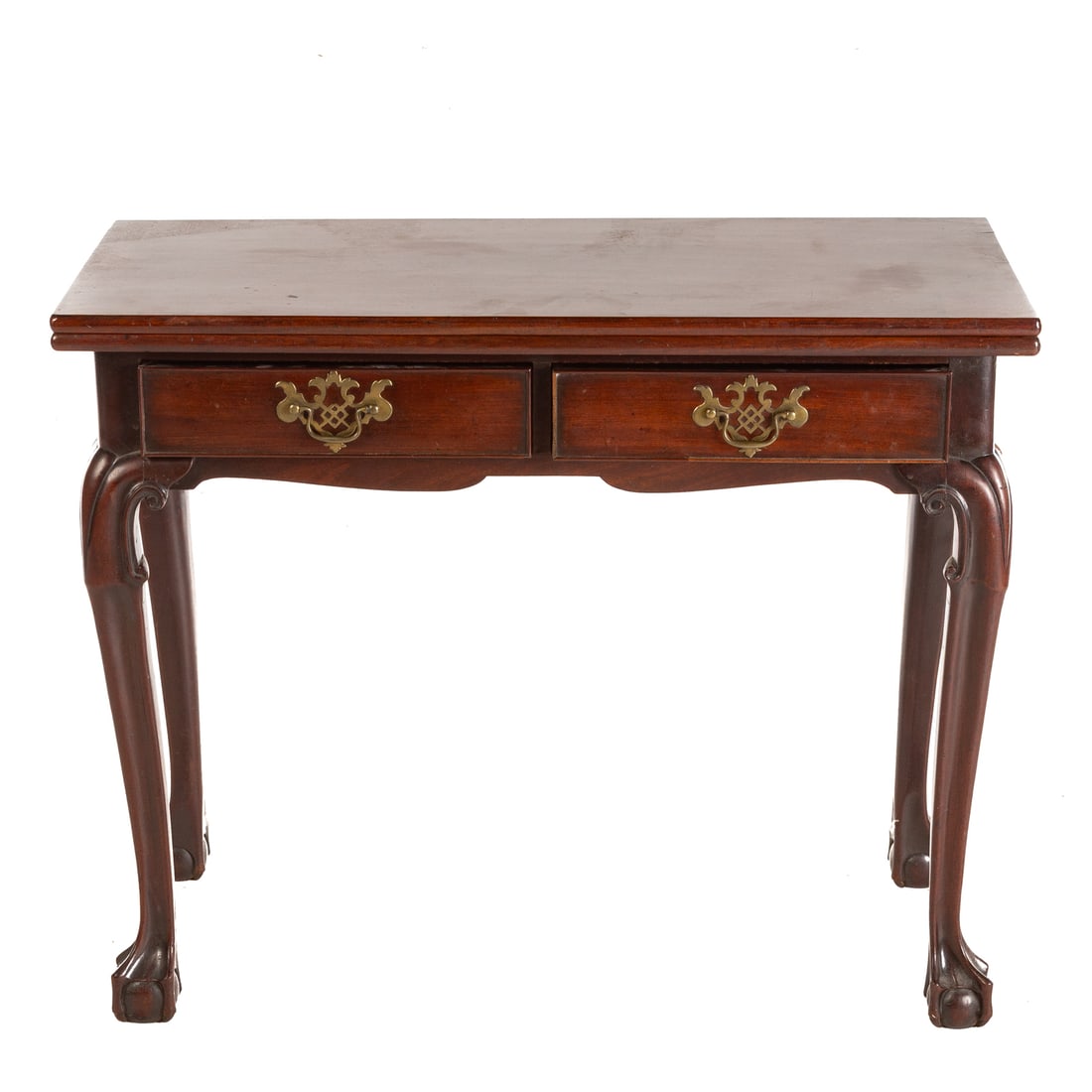 Chippendale Style Mahogany Flip Top Games Table (1 of 5)