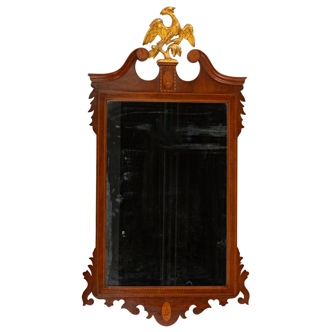 George III Style Carved Mahogany Mirror (1 of 6)