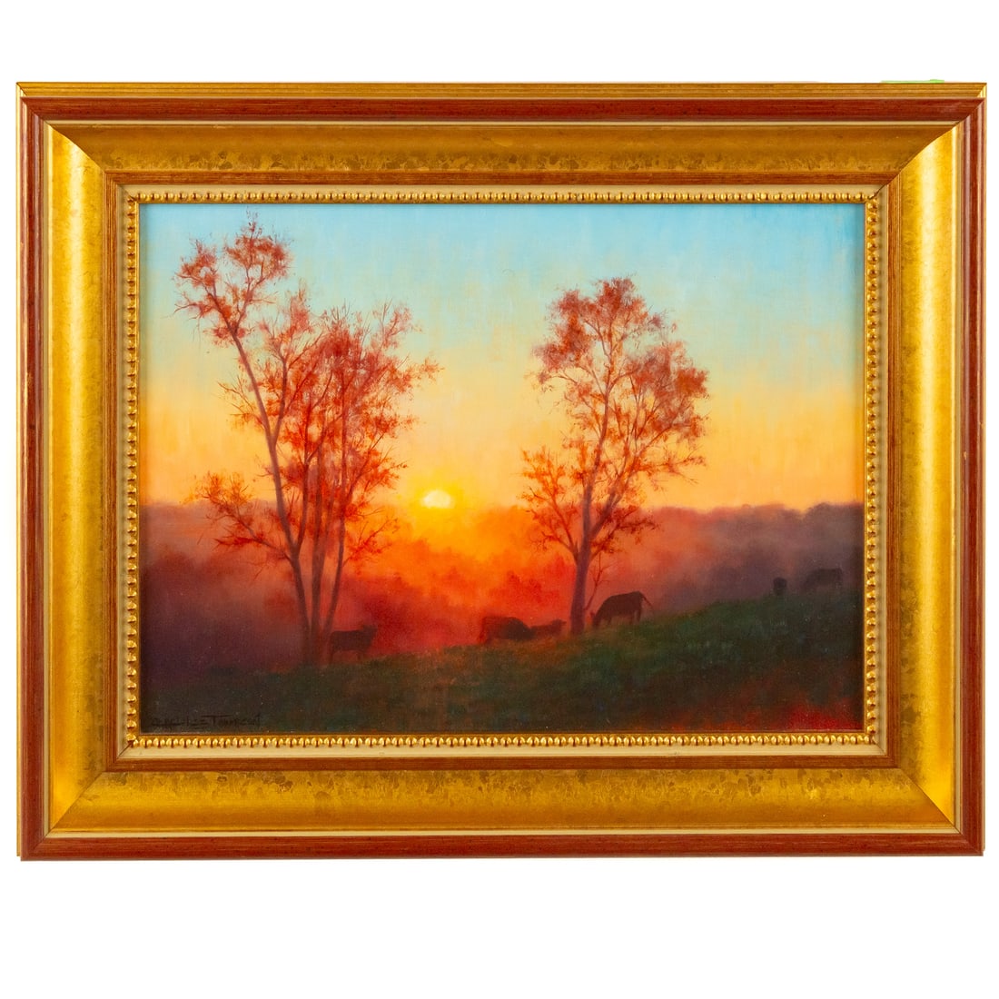 Carol Lee Thompson. "Reseda Sunrise," oil: (American b. 1958) Oil on panel, signed "Carol Lee Thompson" ll, sight size: 8 3/4 x 11 1/2 in., framed size: 12 x 15 1/2 in. Provenance: Acquired Crystal Moll Gallery, Baltimore, MD, 2023, from