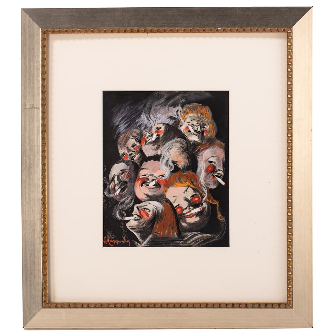 Leonetto Cappiello. Cigarette Smokers, gouache (1 of 4)