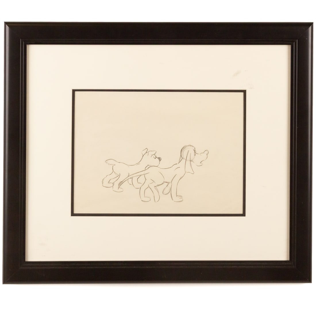 Animation Art. Tramp and Trusty #10, graphite (1 of 4)