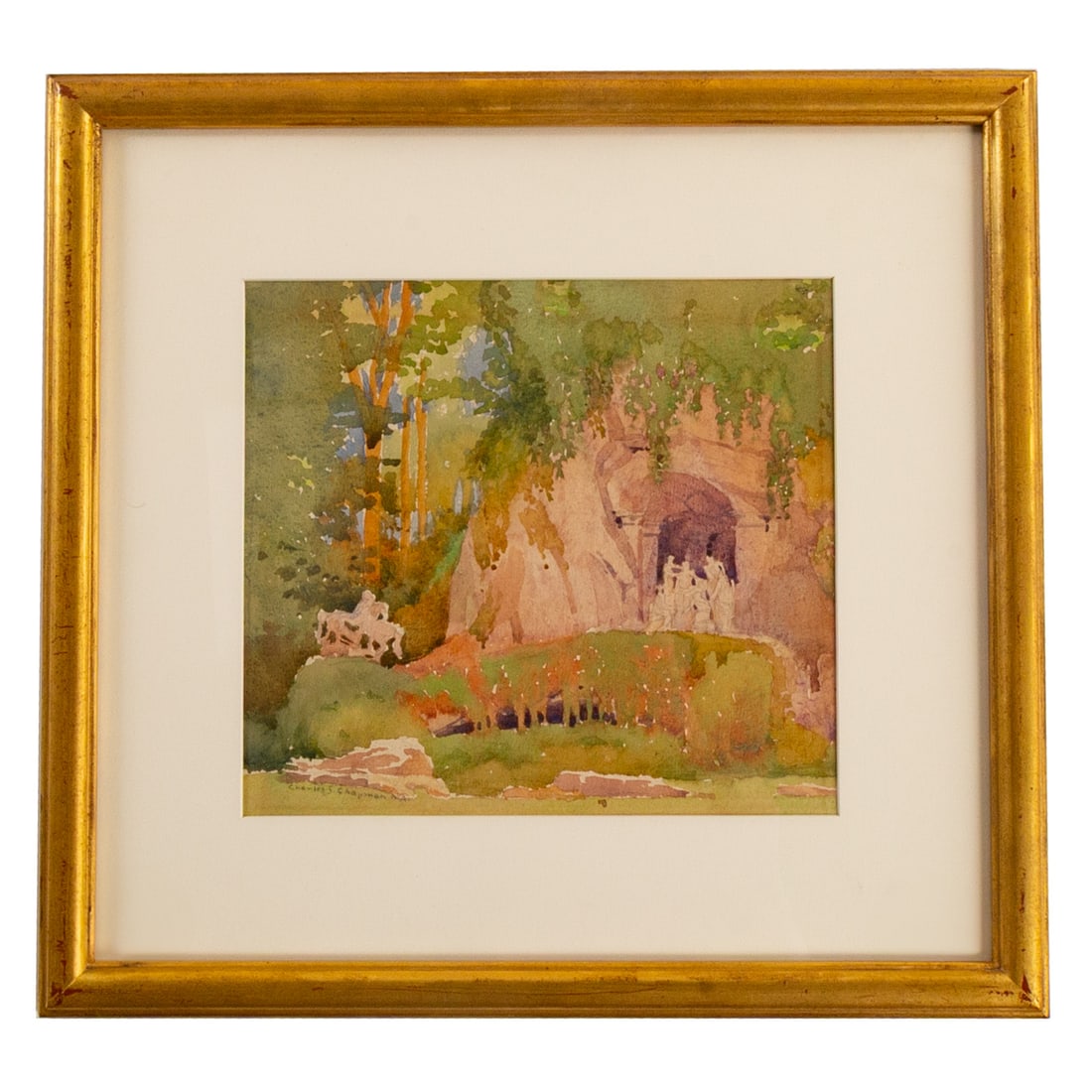 Charles S. Chapman. "Versailles," watercolor (1 of 4)
