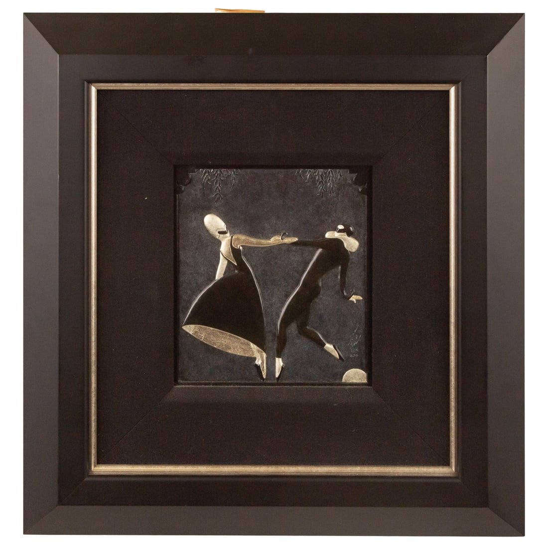 Erte. "Pas de Deux," bronze relief (1 of 3)