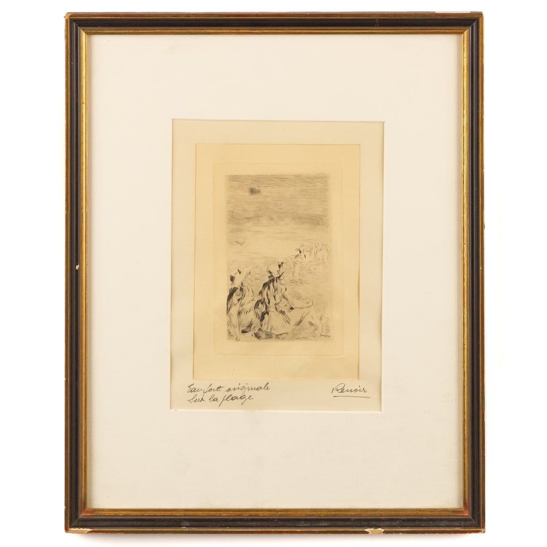 Pierre August Renoir. "Sur la Plage," etching (1 of 5)