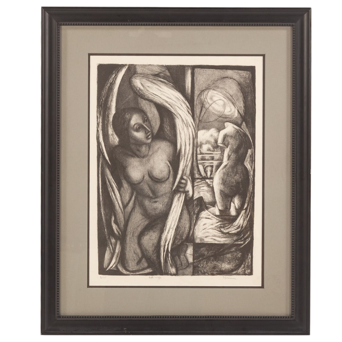 Benton Murdoch Spruance. "Lot's Wife," lithograph: (American, 1904-1967) Lithograph, ed. 35, signed "Spruance" lr, sight size: 20 3/4 x 15 1/2 in., framed size: 30 x 24 1/2 in. Provenance: From a private Maryland collection