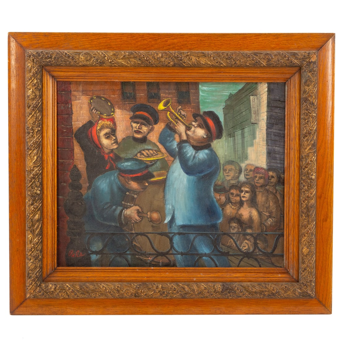Albert Pels. Salvation Army, oil: (American, 1910-1998) Oil on canvas, signed "Pels" ll, sight size: 18 x 22 in., framed size: 26 x 30 in. Provenance: From a private Maryland collection