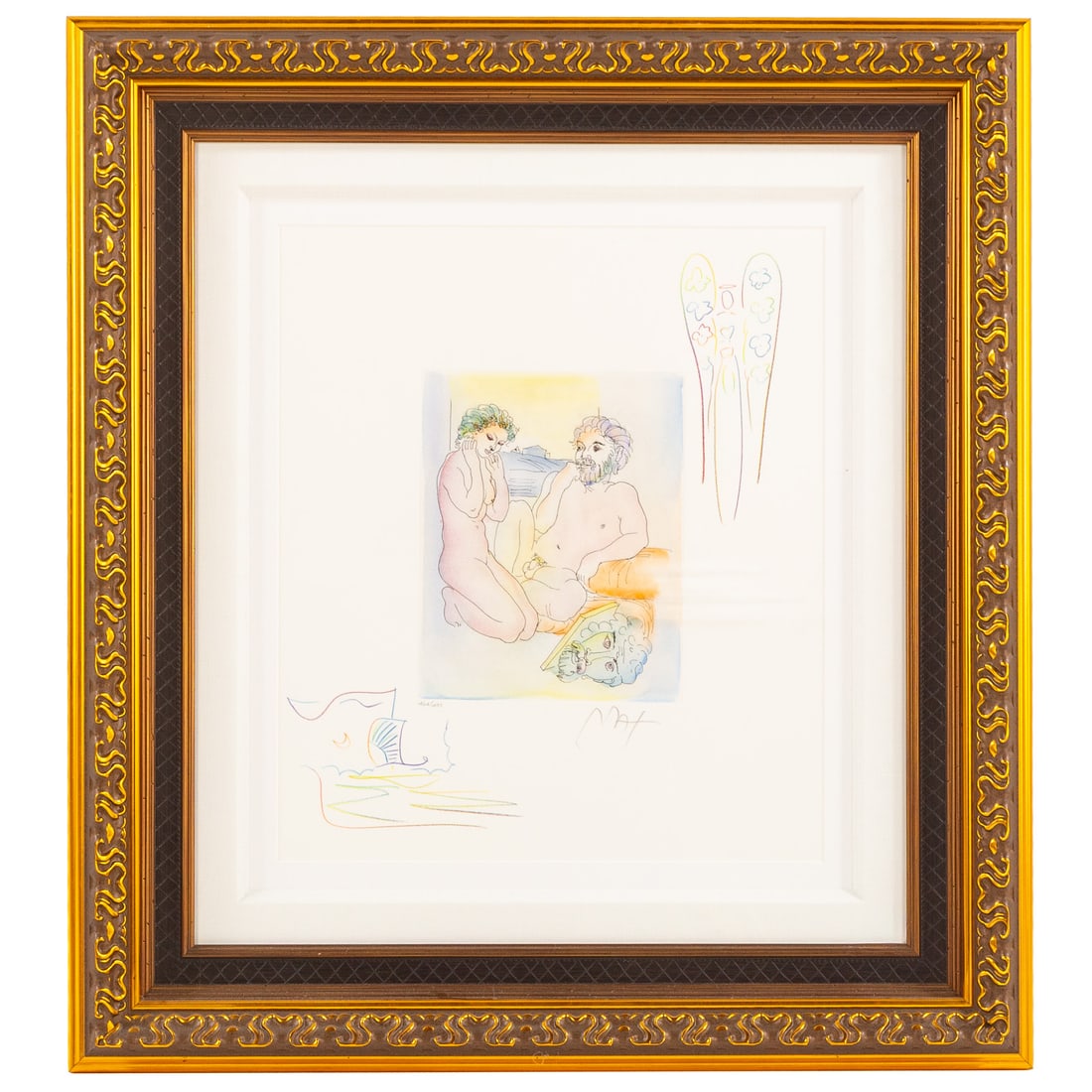 Peter Max. "Homage to Picasso," color etching (1 of 5)