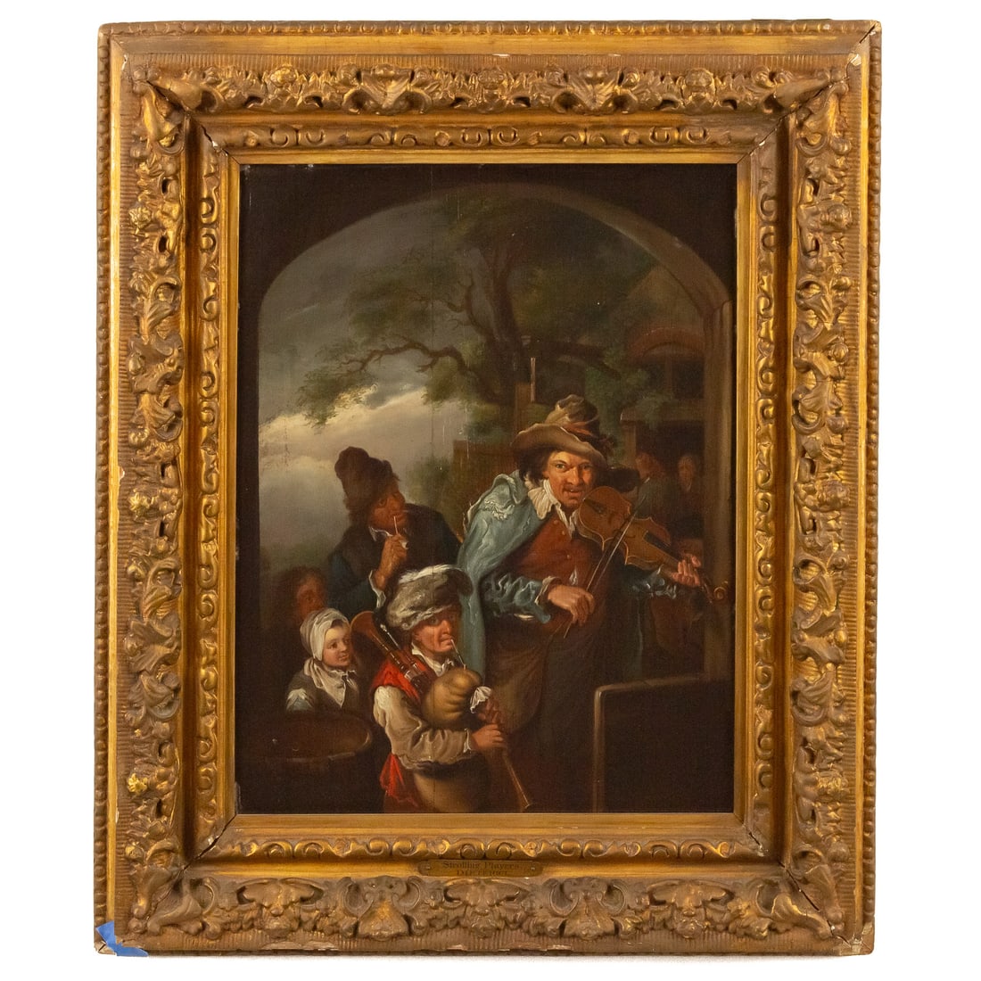 After Christian Dietricy. "Wandermusikanten," oil (1 of 4)