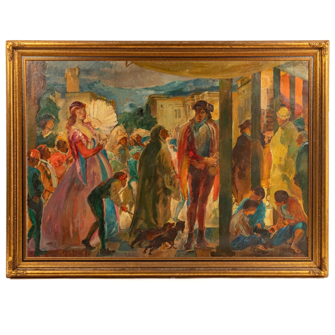 Ludvig Jacobsen. Carnival in Venice, oil (1 of 5)