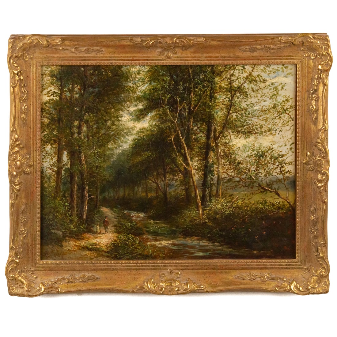 M. Lutger. Landscape with Figures, oil (1 of 3)