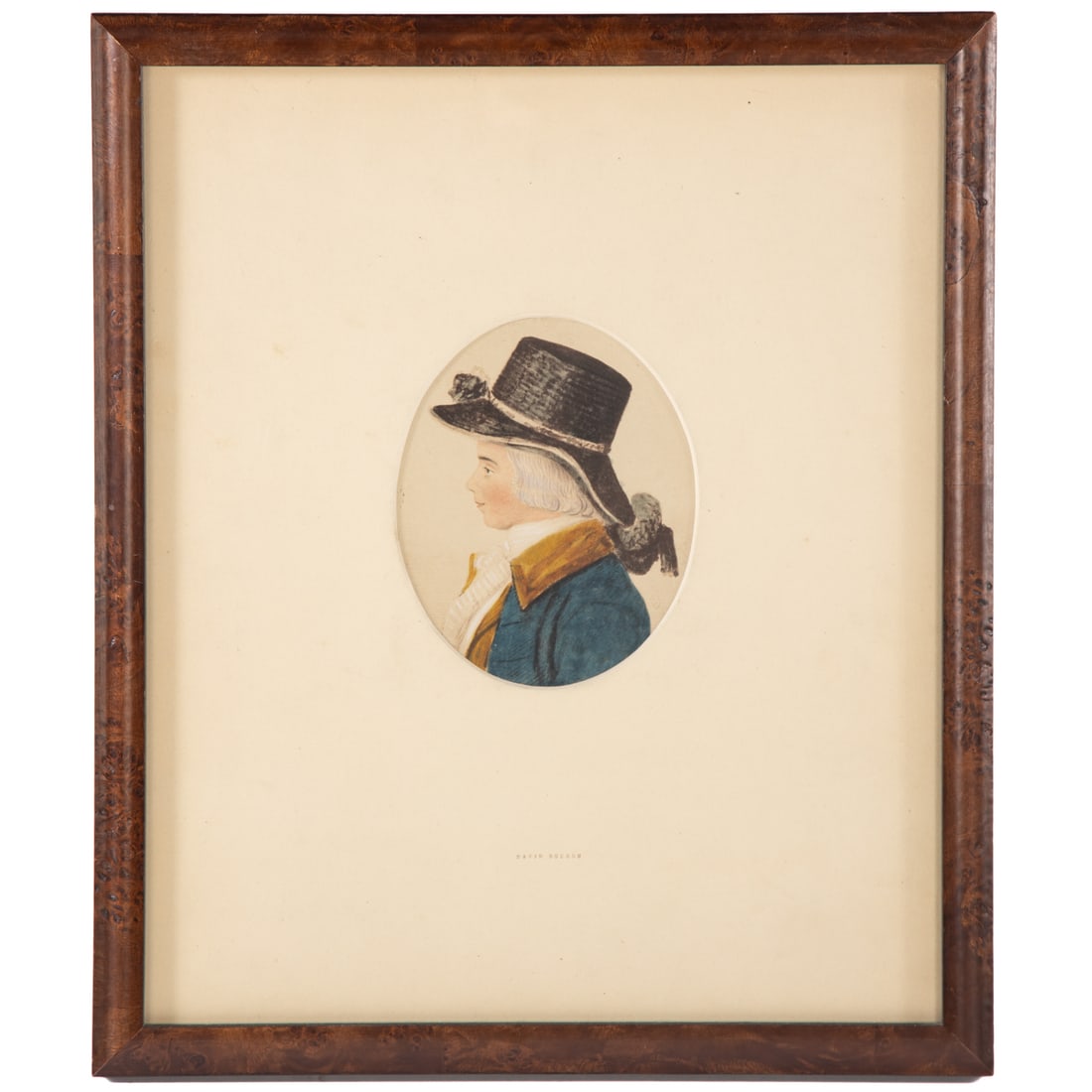 Attributed to David Boudon. Profile Portrait, watercolor (1 of 7)