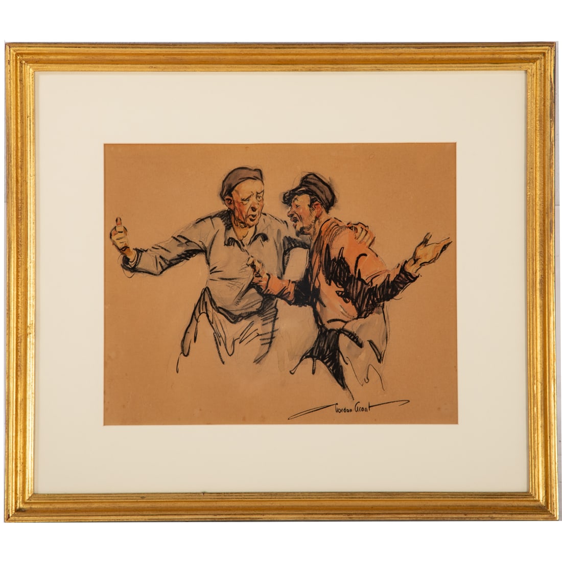 Gordon Grant. Two Figures Arguing, watercolor (1 of 5)