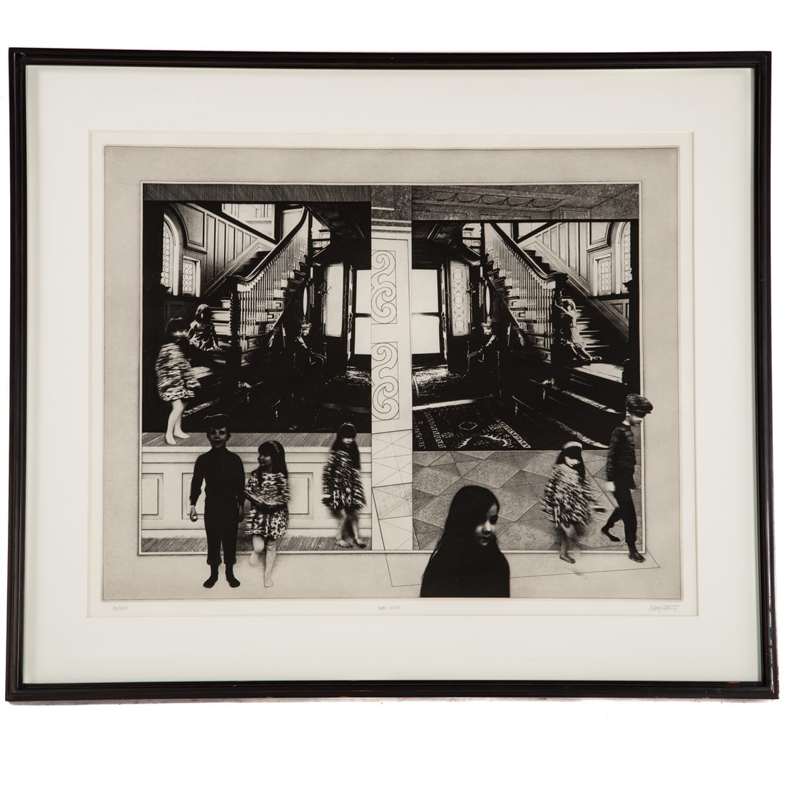Peter Milton. "Card House," etching (1 of 6)