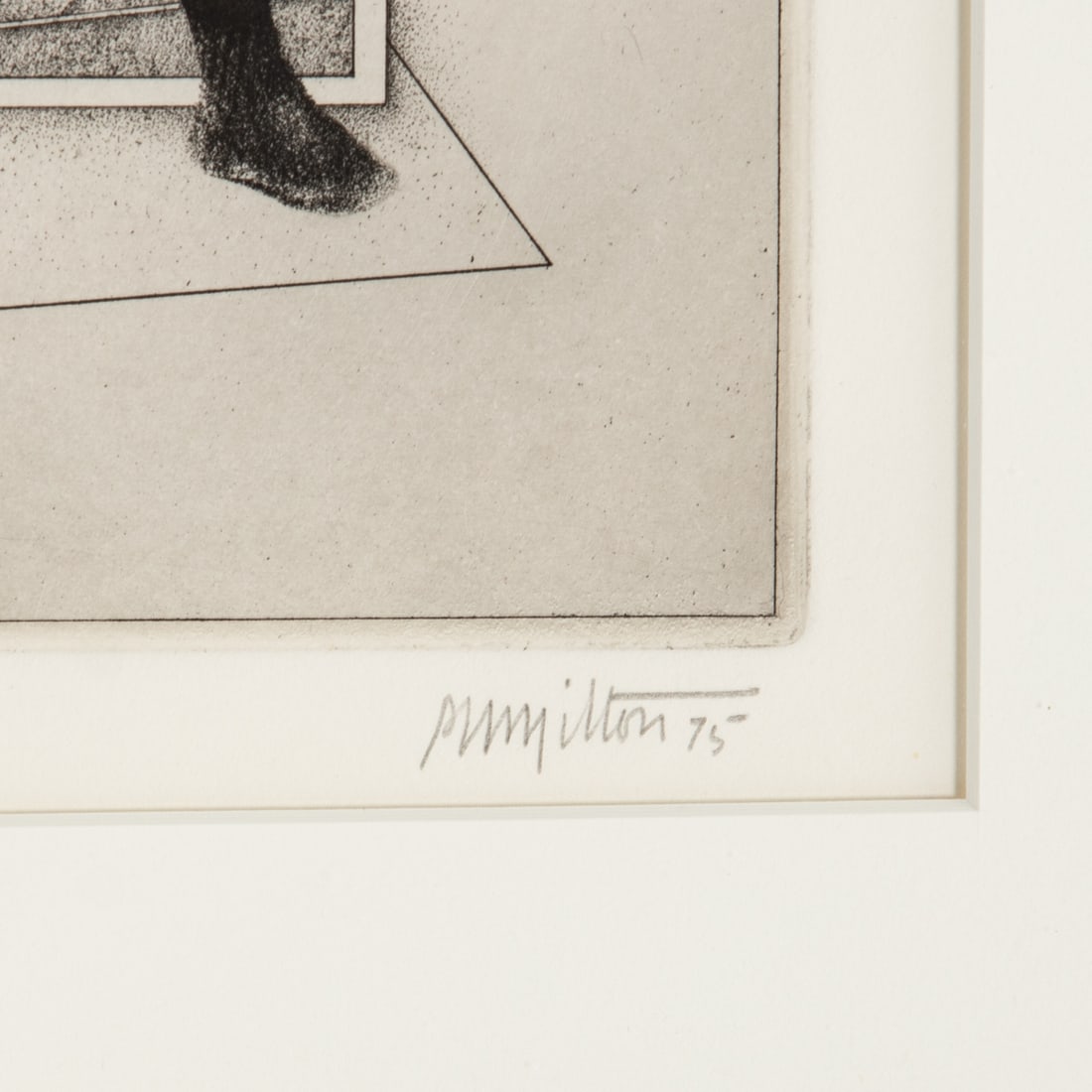Peter Milton. "Card House," etching - 3