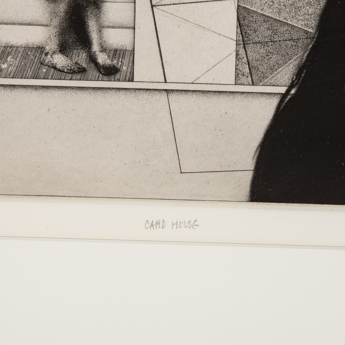 Peter Milton. "Card House," etching - 4
