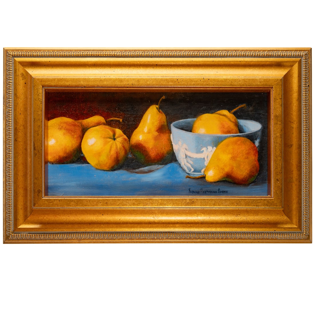 Yvonne H. Smith. "Pears with Wedgwood Bowl," oil (1 of 5)