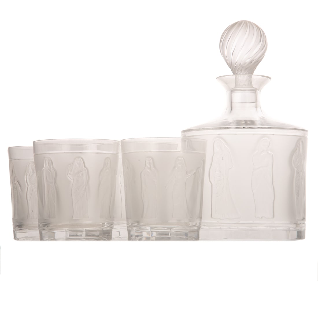 Lalique "Femmes" Decanter & Four Glasses (1 of 3)