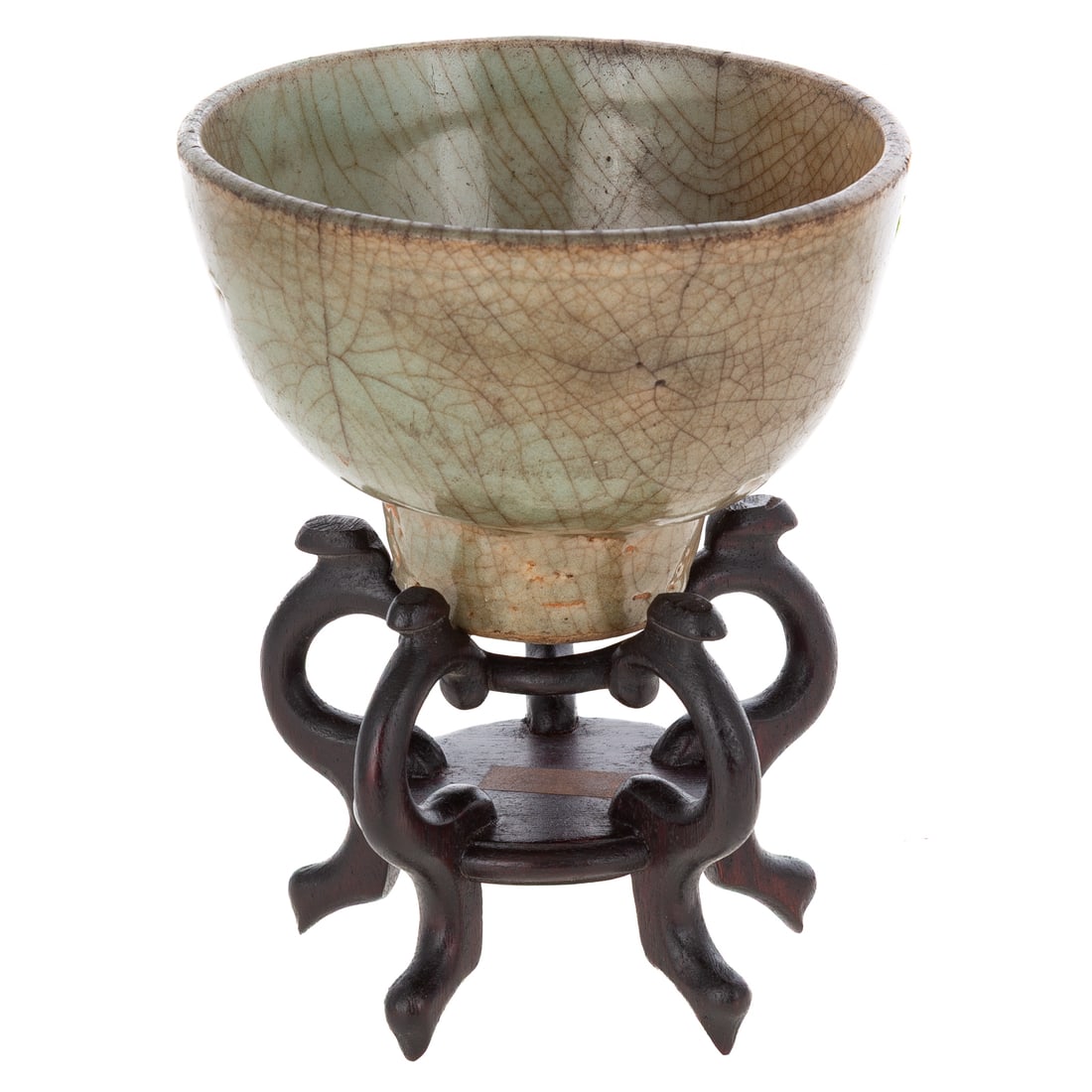 A Japanese Celadon Crackle Tea Bowl (Chawan) (1 of 4)