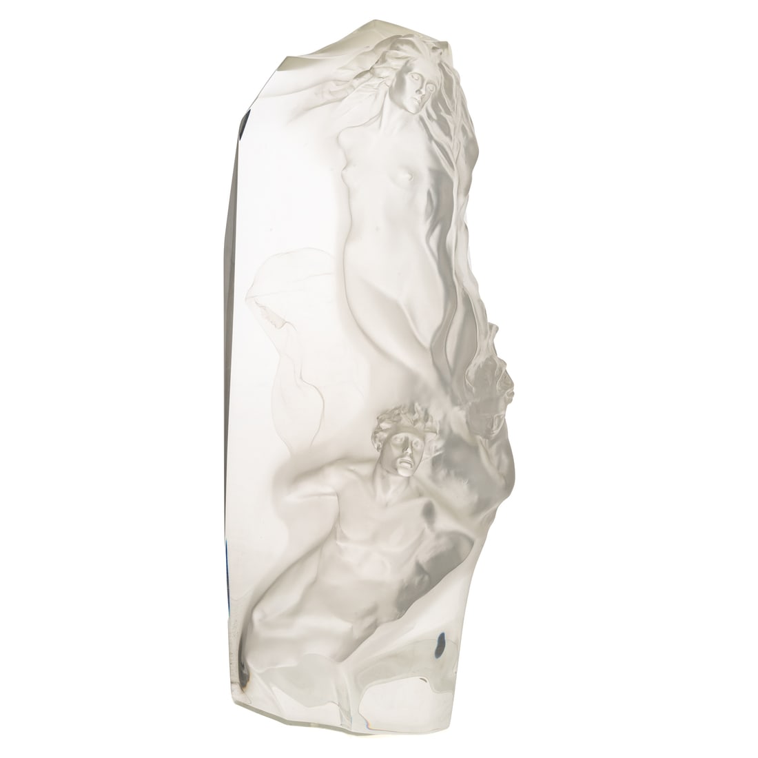 Frederick Hart "Divine Milieu" Acrylic Sculpture: Frederick Elliot Hart (1943-1999) A partially frosted acrylic "Divine Milieu" sculpture, signed "Hart / ? 2001 F. Hart " ed. 152/395, 19 1/2 in. H, approx. 8 in. W, 9 1/4 in. D