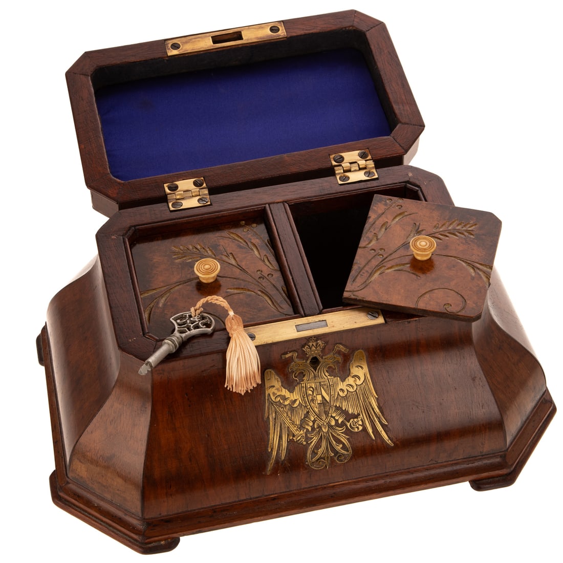 A Hungarian Walnut Tea Caddy - 3