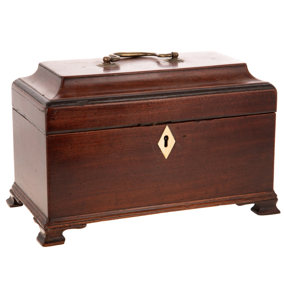 An English Mahogany Casket-Form Tea Caddy (1 of 3)